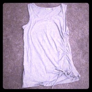 DKNYC Gray Stretchy Tank with Side Tie String M